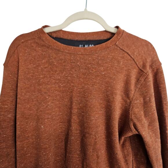 01 Algo Performance Shirt Long Sleeve T Shirt Men M Orange Athletic T Shirt Mens - Picture 2 of 8